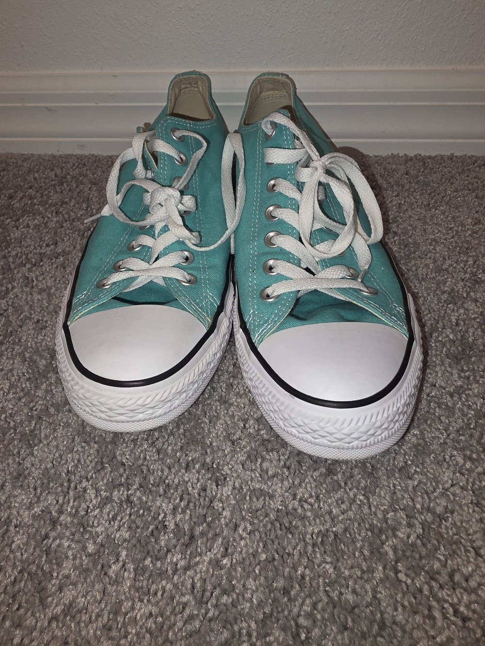 Converse All Star Low-Top Sneakers in Teal Mens 10.5